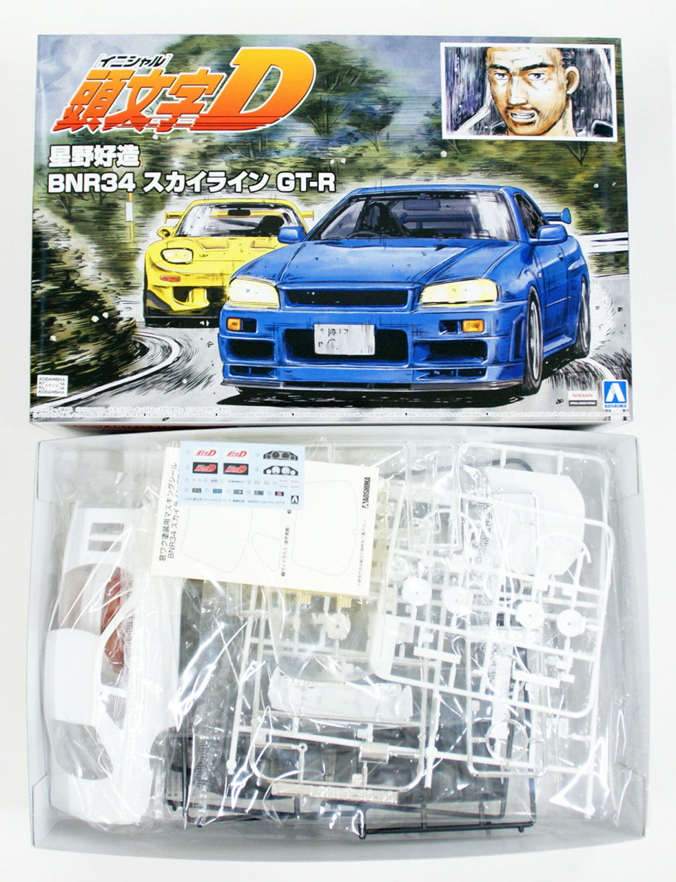 Aoshima Initial D BNR34 Skyline GT-R 1/24 Scale Kit