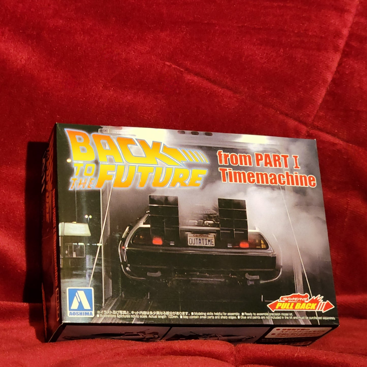 Aoshima Back to the Future 1/43 PULL BACK DeLorean Part I Plastic Model