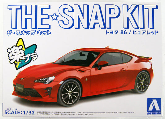 Aoshima Toyota 86 Pure Red 1/32 Scale Pre-Painted